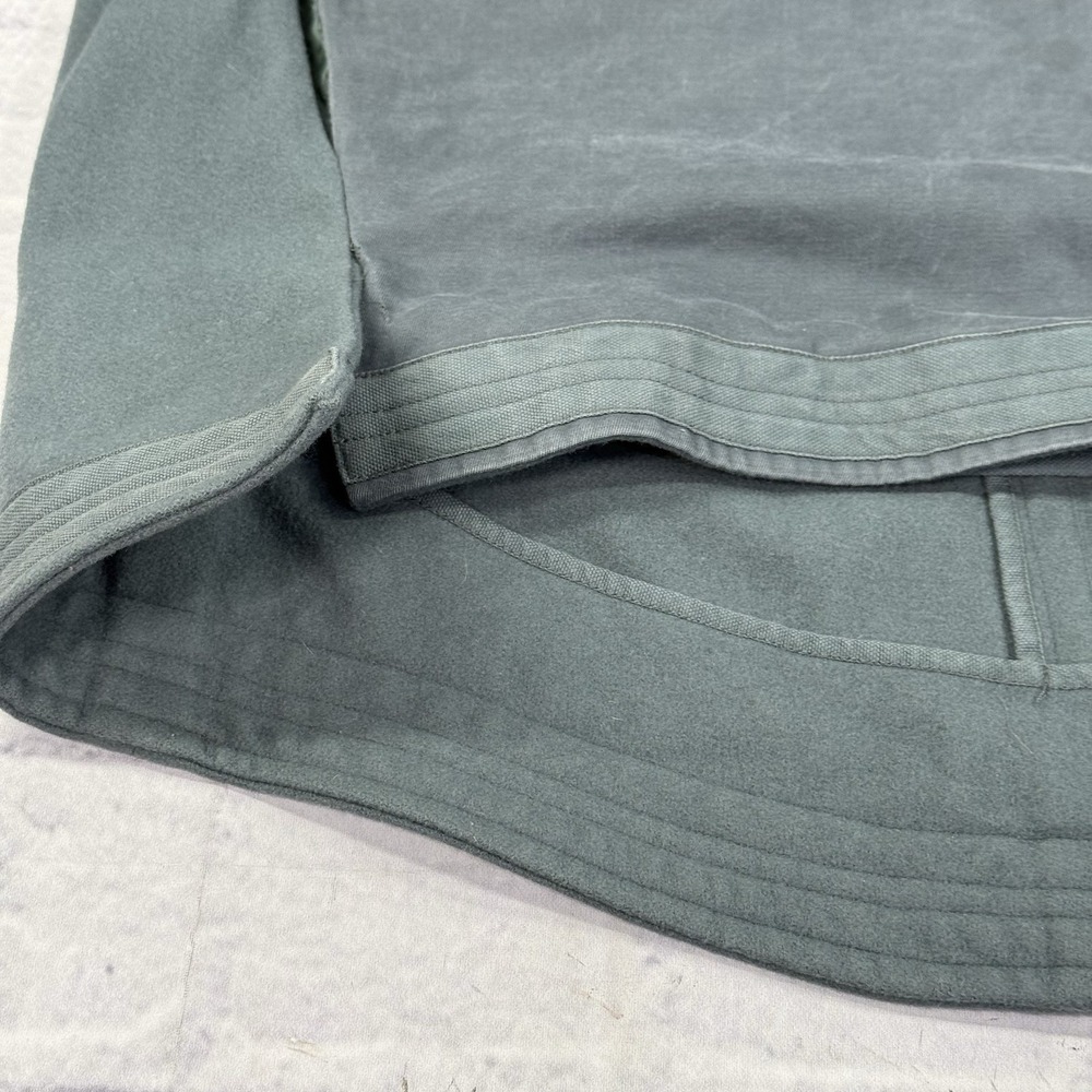J. Crew Anorak Hooded Pullover Jacket Womens L 1/4 Button High Low Canvas Fleece - Picture 14 of 16